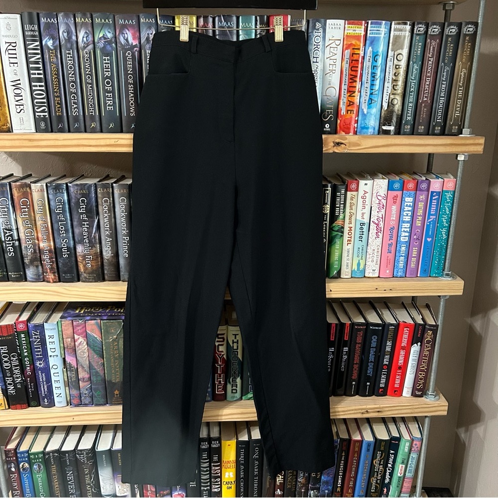 Vintage Black Kathie Lee Collection Polyester Dress Work Pants Size 8